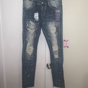 DOPE Splatter Paint Destroyed Jeans